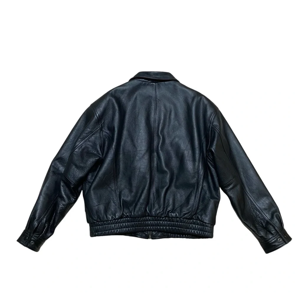 Vintage 1990s Gianti Collection Bomber Leather Jacket Streetwear Moto Jacket